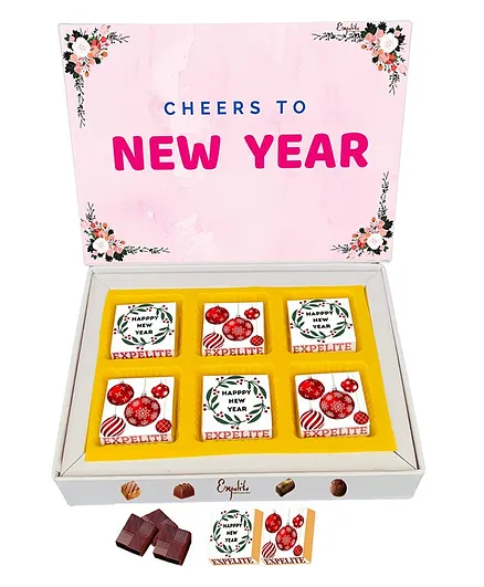 Expelite Happy New Year Chocolate Gift Box - 200 gm