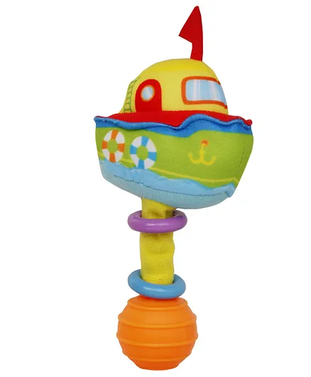 Baby Moo Ship Handheld Rattle - Multicolor