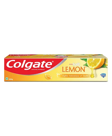 Colgate Active Salt Lemon Germ Fighting Toothpaste - 200 gm