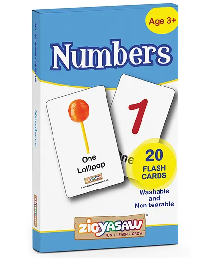 Zigyasaw English Numbers Flash Cards - Multicolor