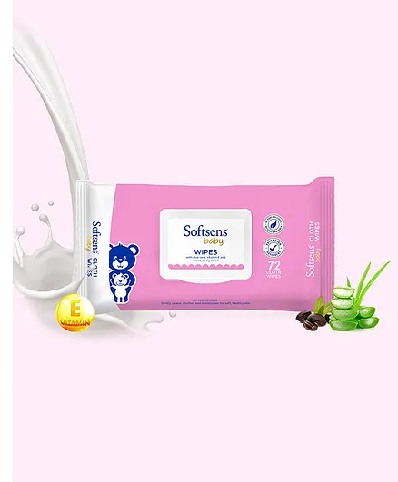 Softsens Extra Moisturising Skin Care Wet Wipes - 72 Pieces
