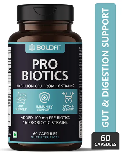 Boldfit Probiotics Supplement 30 Billion CFU - 60 Veg Capsules