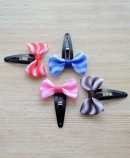 Pretty Ponytails Gift Set Swirl Ribbon Hair Bow Clips - White Red Black  Blue Pink for Girls (0 Month-15 Years) Online in India, Buy at   - 10356658