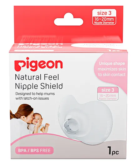 Pigeon Natural Feel Nipple Shield Size 3 - White