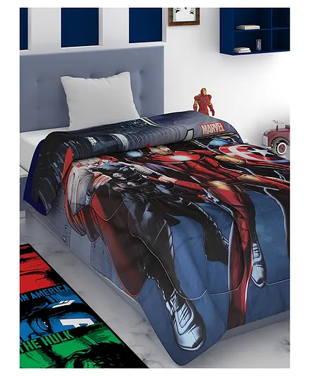 Marvel 300 GSM Athom Living Avengers Kids Comforter - Multicolor