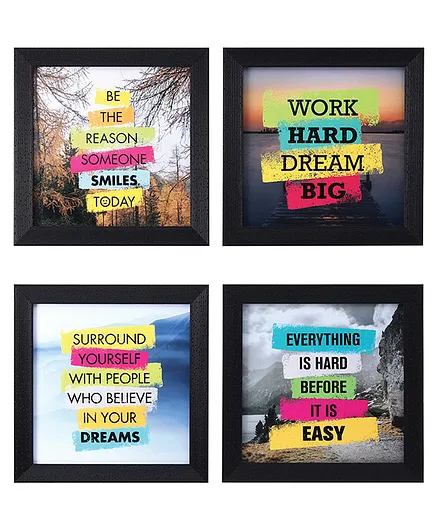 Wall Poster Frame Small Set of 4 - Black