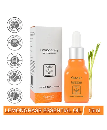 Omved Lemongrass Pure Natural Essential Oil - 15 ml