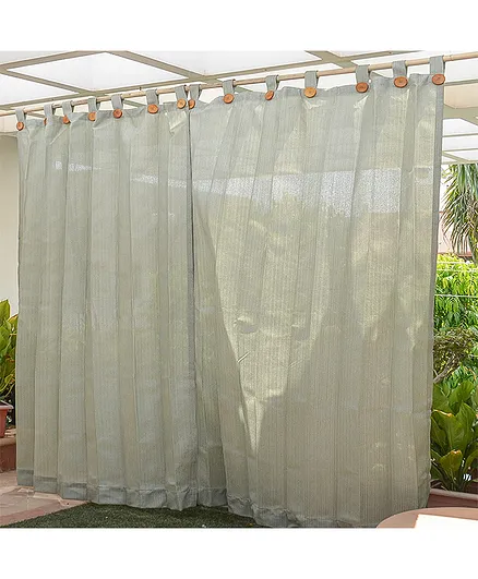 Hippo Loop Curtains with Sun Protection Pack of 2-Moon Stone - 4.5FTX9FT