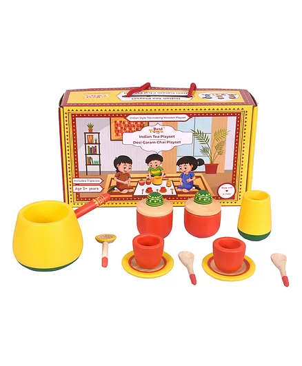 Desi Toys Indian Tea Playset - Multicolour 