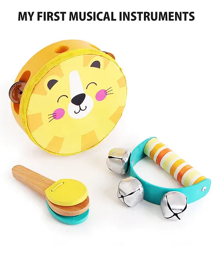 Intellibaby Wooden Musical Instrument Set Level 9 - Multicolor