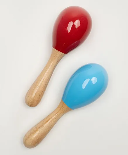 Rocking Potato Wooden Maraccas Pack of 2 - Red & Blue