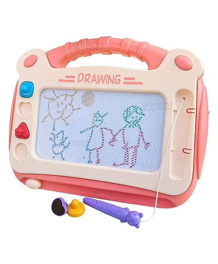 Toyshine Art Fun Doodle Board with Magnetic Stamps - Pink