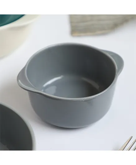 Nestasia 1 Piece Ceramic Baking Bowl Solid Color - Grey