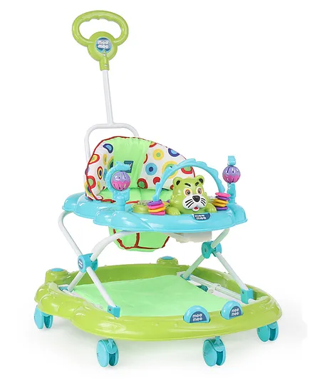 Mee Mee Baby Walker with Musical Activity Tray and Parental Handle - Blue