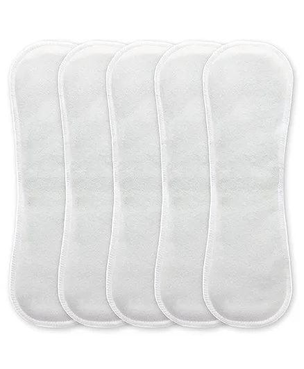 Paw Paw Bunny Reusable Diaper Pad Pack of 5 - White