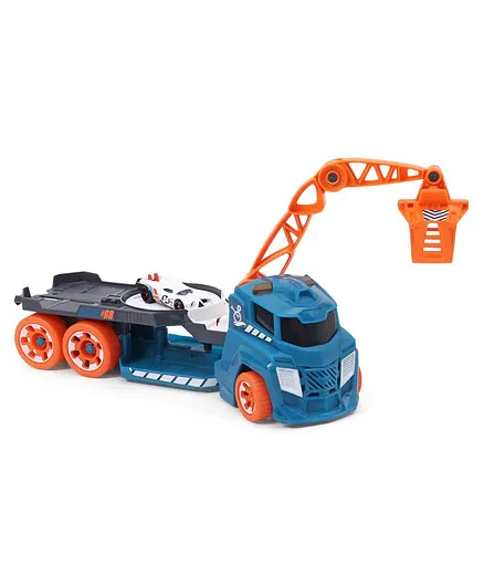 Hot Wheels Spinning Sound Crane Vehicle Playset - Blue Orange