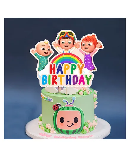 Zyozi Birthday Cake Topper - Multicolor