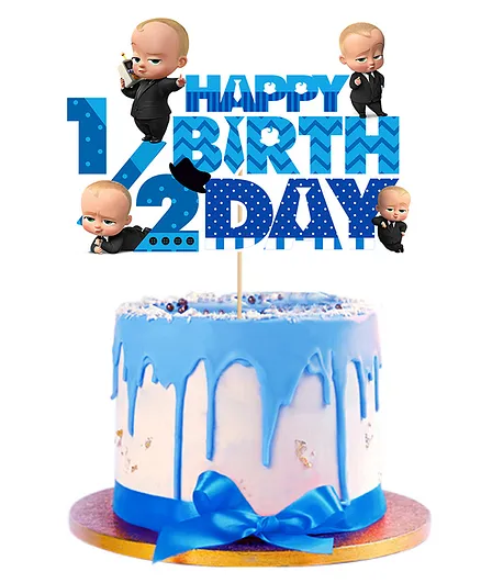 Zyozi Half Birthday Party Cake Topper Blue Online In India Buy At Best Price From Firstcry Com