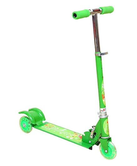 DOMENICO 3 Wheel Height Adjustable Foldable Scooter - Green