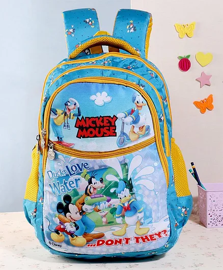 Disney Mickey Mouse & Friends School Bag Blue & Yellow - 18 Inches