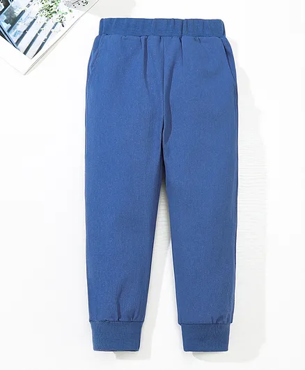 Kookie Kids Full Length Joggerpants Solid - Blue