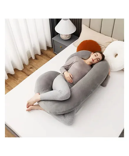 Femzy C Shape Maternity/Pregnancy Pillow - Grey