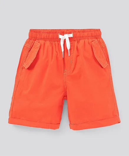 Pine Kids Biowash Shorts With Drawstring - Orange