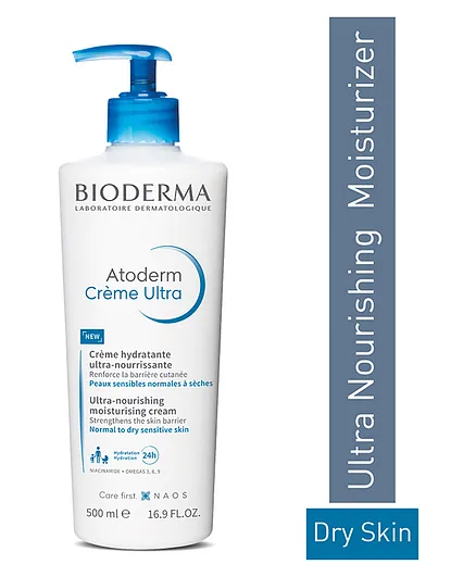 Bioderma Atoderm Creme Ultra Nourishing Moisturizer Cream Bottle With Pump - 500 ml
