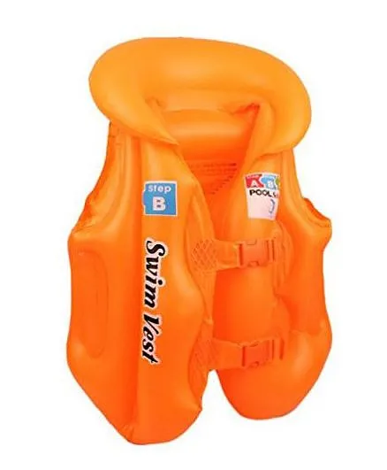 EZ Life Inflatable Body Vest Float For Swimming Medium - Orange