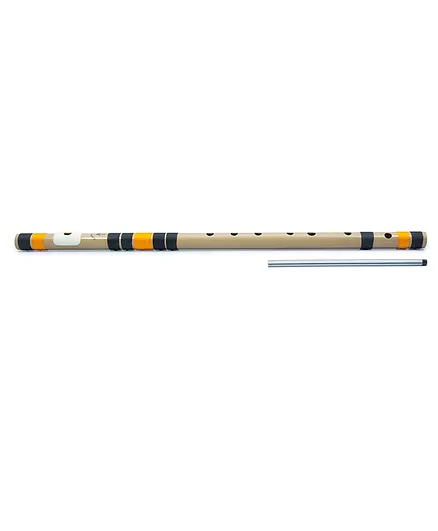 Radhe Flutes A Sharp Base Octave Right Handed Bansuri - Beige