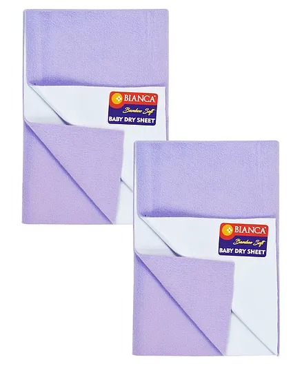 Bianca Bamboo Feel Baby Dry Sheet Small Pack Of 2 - Violet