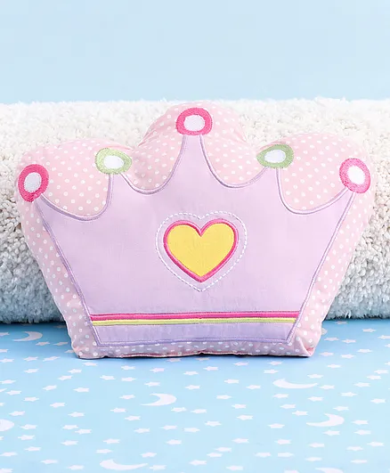 Babyhug Princess Crown Shape Cushion - Pink
