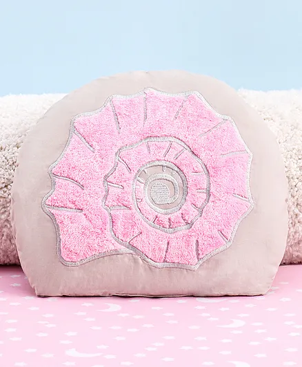 Babyhug Sea Horse Shape Pillow - White & Pink