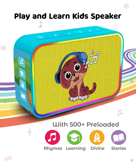 FirstCry PlayBees Play & Learn Kids Speaker with Preloaded Rhymes, Stories and Songs