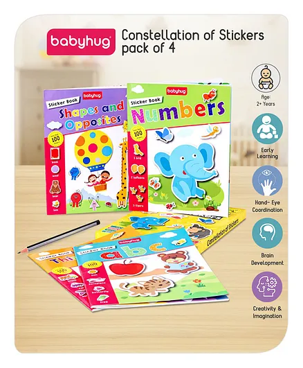 Babyhug Constellations of Stickers Pack of 4 - English