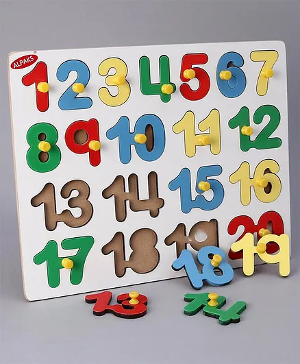 Alpaks Number Puzzles from 1 to 20 Multicolor - 21 Pieces