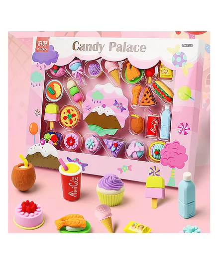 SVE Candy Palace Erasers Pack of 17 - Multicolour