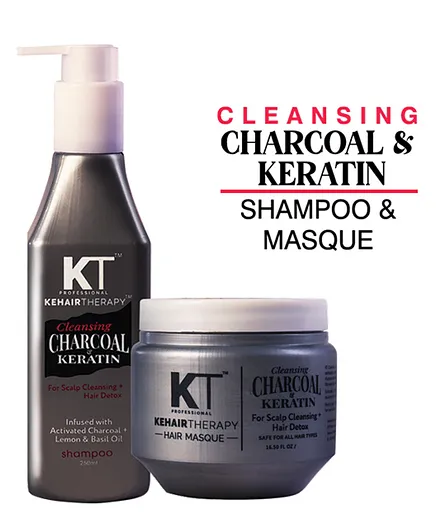 KT Professional Charcoal Keratin Shampoo & Charcoal Hair Masque - 500 ml  Online in India, Buy at Best Price from  - 10514781