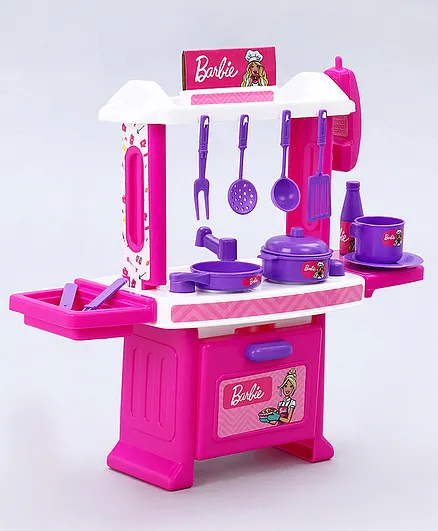Barbie Home Kitchen Set of 12 Pieces - Pink and Purple