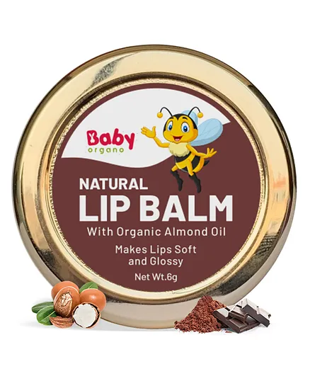 BabyOrgano Organic Lip Balm Chocolate Flavour - 8 g