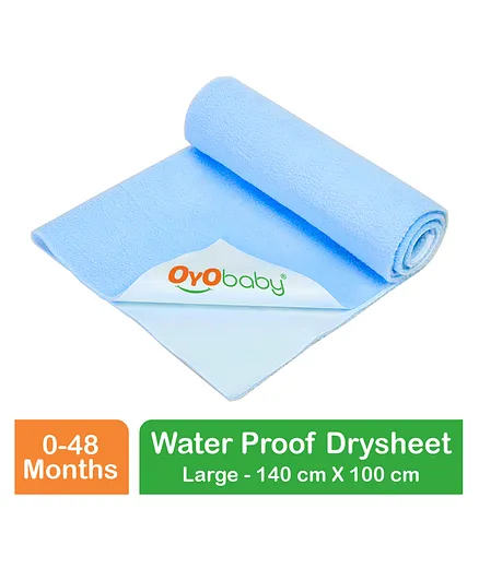 OYO BABY Waterproof Instant Dry Sheet Baby Bed Protector Extra Absorbent Crib Sheet Large Size 140 x 100 cm (Pack of 1)
