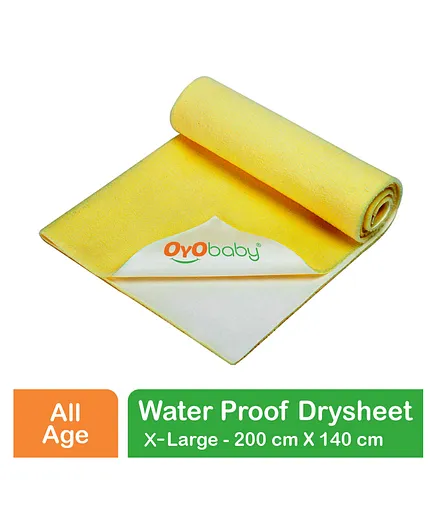 OYO BABY Waterproof Instant Dry Sheet Baby Bed Protector Extra Absorbent Crib Sheet Extra Large Size 200 x 140 cm (Pack of 1)