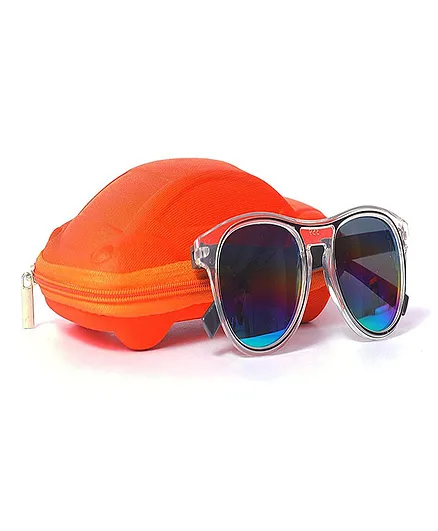 Koochie-Koo Kids Wayfarer Sunglasses With Case - Black Orange