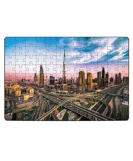 MiniLeaves Dubai Skyline Jigsaw Wooden Puzzle - 108 Pieces