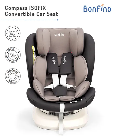 Bonfino Compass Isofix Convertible Car Seat with Head Rest - Grey