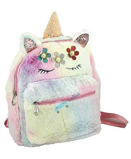 FunBlast Unicorn Theme Plush Bagpack - Height 12 Inches
