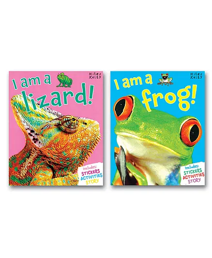 Encyclopedia Books for Kids I am a Frog & I am a Lizard Pack of 2 Books- English