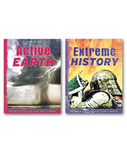 Encyclopedia Books for Kids Active Earth & Extreme History Pack of 2 Books - English