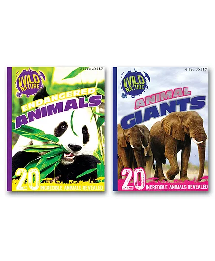Endangered Animals And Animal Giants Encyclopedia Books Pack of 2 - English
