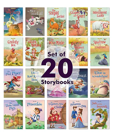 Moral Stories And Fairy Tale Books Pack of 20 - English